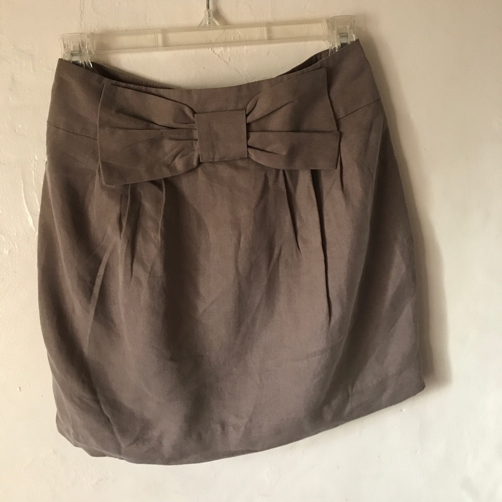 Olive green bow skirt